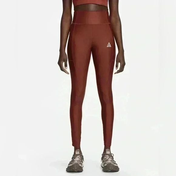 Nike ACG Dri-FIT ADV Women's Mid-Rise Leggings Small Pockets Blue TURQUOISE Gym - Picture 1 of 13